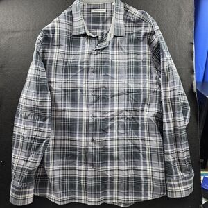 Men's Plaid Shirt - Black and White